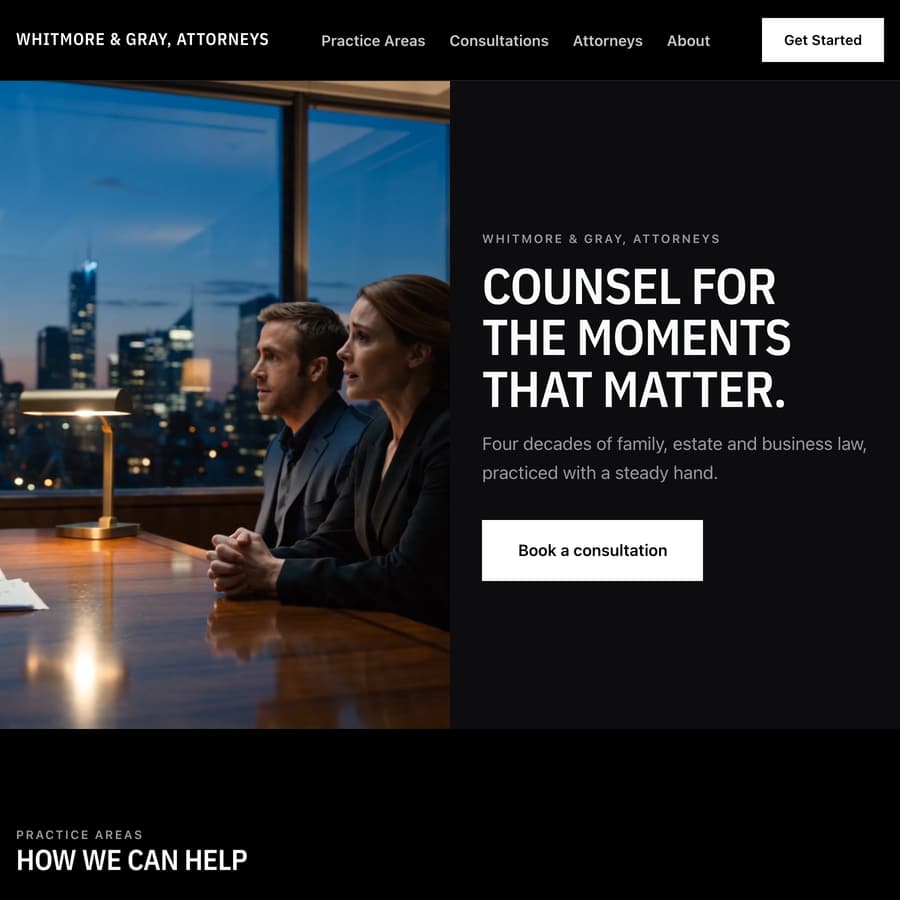 Whitmore & Gray, Attorneys demonstration site